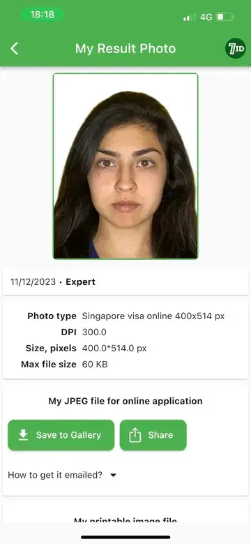 Singapur-Visum-Foto-App: Machen Sie ein konformes Foto mit Ihrem Telefon